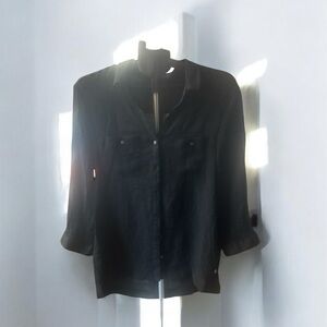 🌺Women’s Semi-sheer black 3/4 sleeve blouse